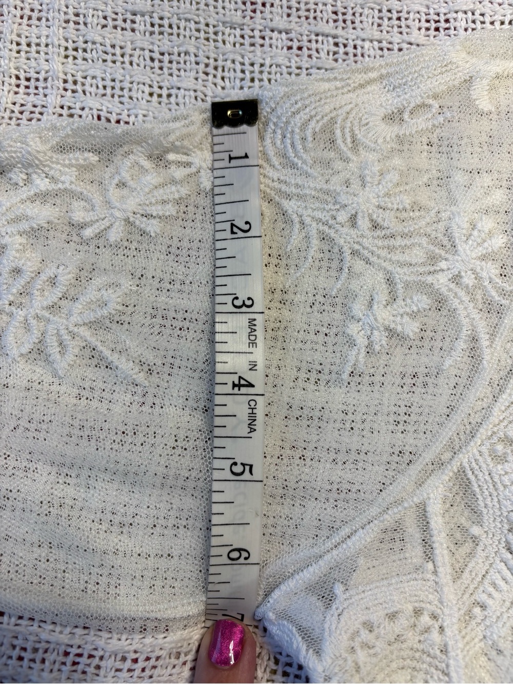Rabbit Rabbit Rabbit Vintage Off-White Sheer Lace Cropped Shrug Cardigan MED EUC - Picture 8 of 11